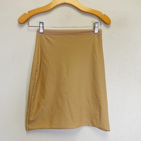 Jones New York Skirt Medium Mini Short Slip Pencil Beige Tan Nude Stretch - Picture 6 of 8